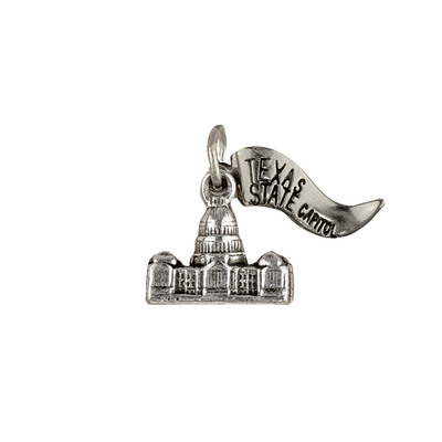 Texas State Capitol Sterling Silver Charm