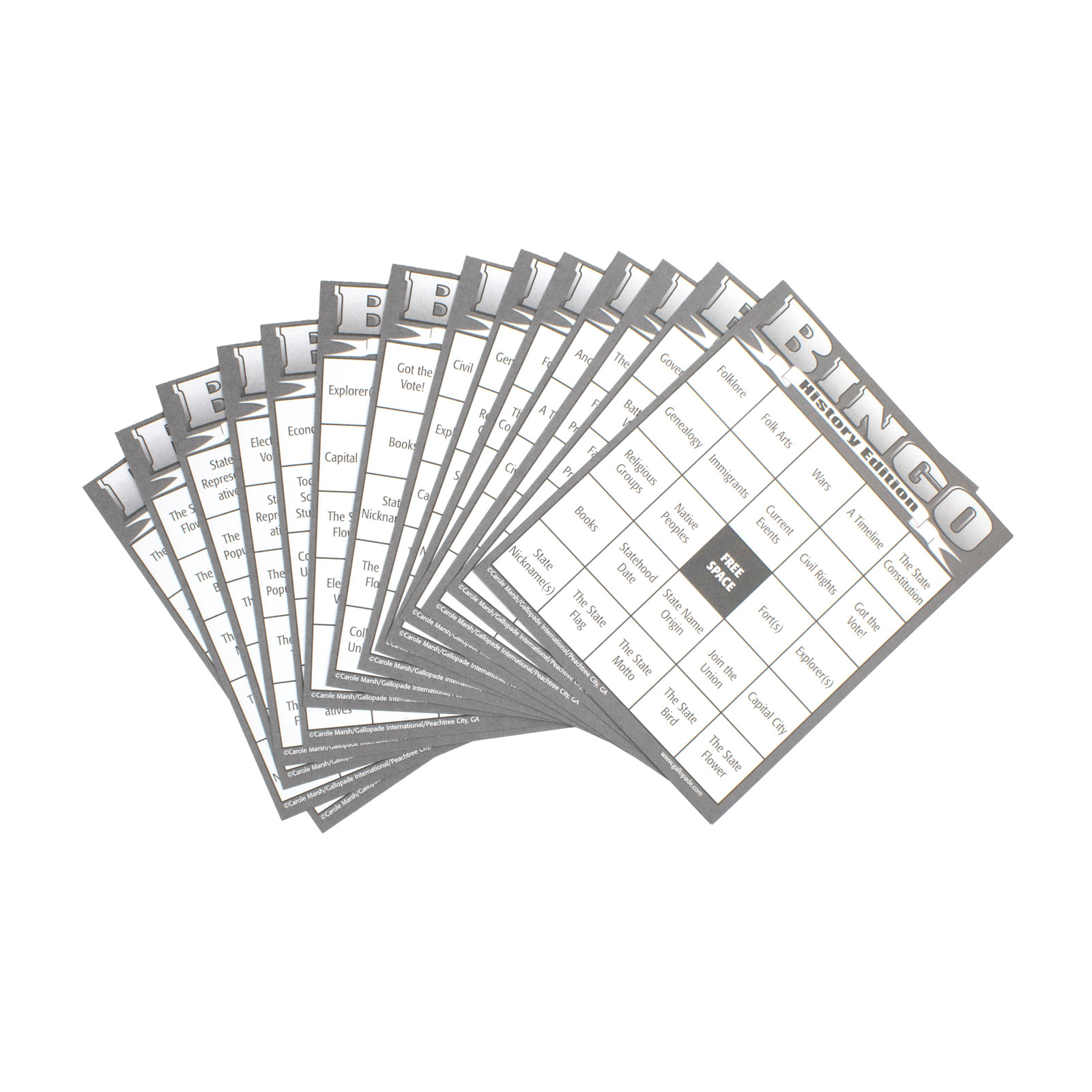 Texas History Bingo Game