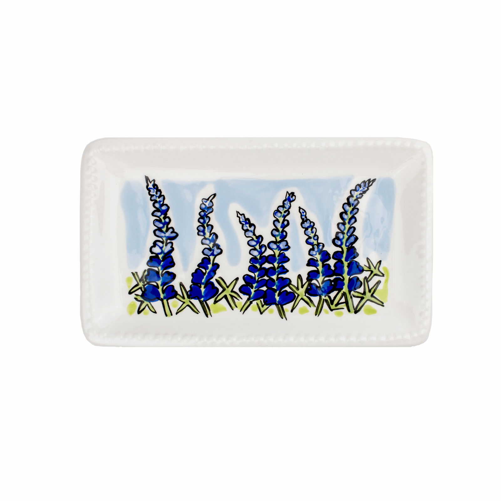 Bluebonnet Ceramic Trinket Tray - Small