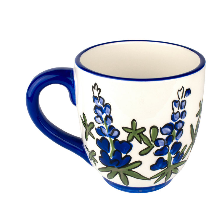 Bluebonnet Hand-Painted Ceramic Mug