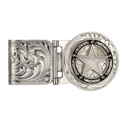 Texas Star Concho Silver Money Clip