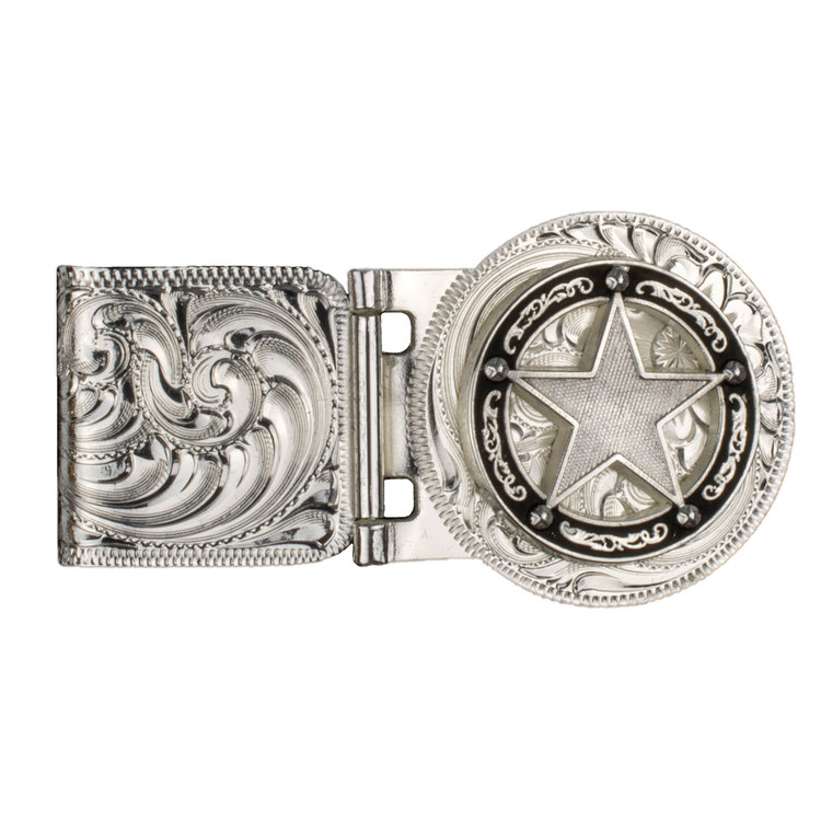 Texas Star Concho Silver Money Clip