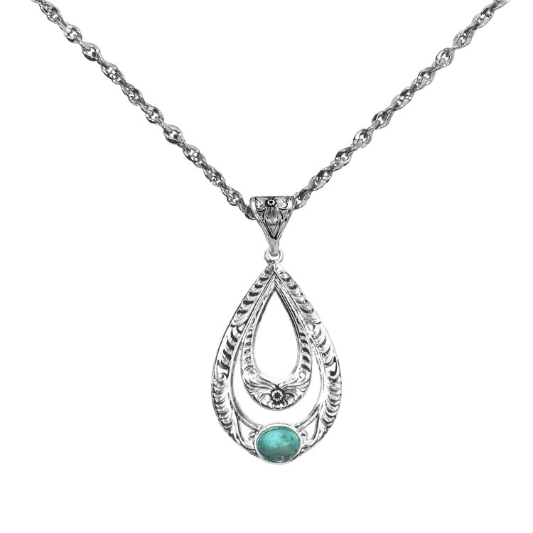 Teardrop on sale necklace silver
