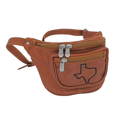 Leather Traveler's Hip Pack - Saddle