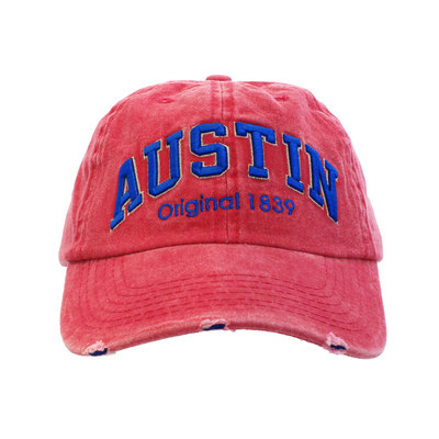 Austin Embroidered Washed Cap - Pink