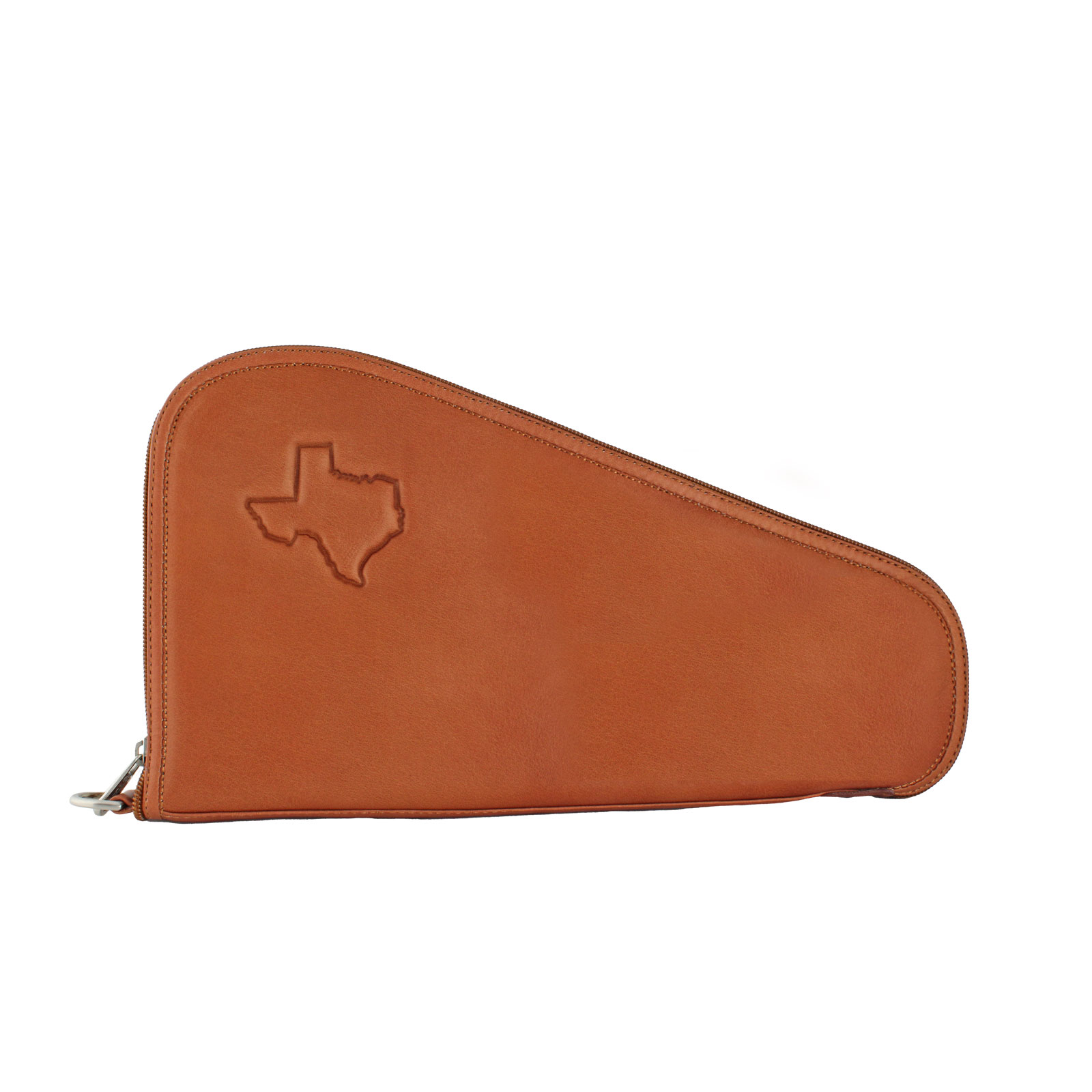 Texas Embossed Leather Zippered Pistol Case