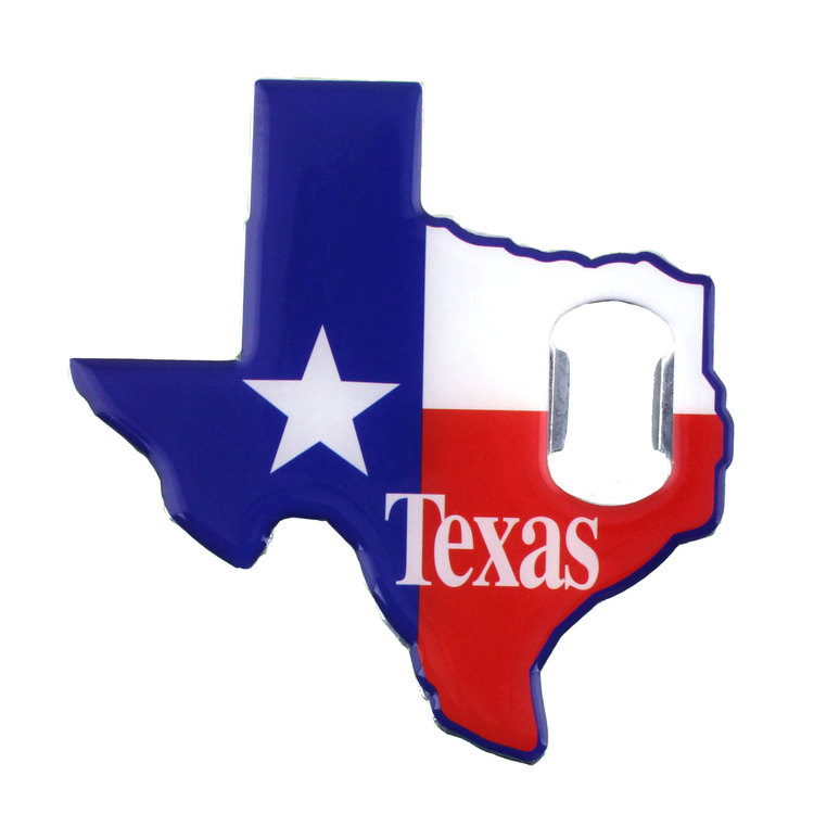 Texas Shaped State Flag Magnetic Bottle Opener