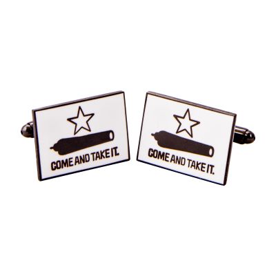 Gonzales Flag Pewter-Tone Cuff Links