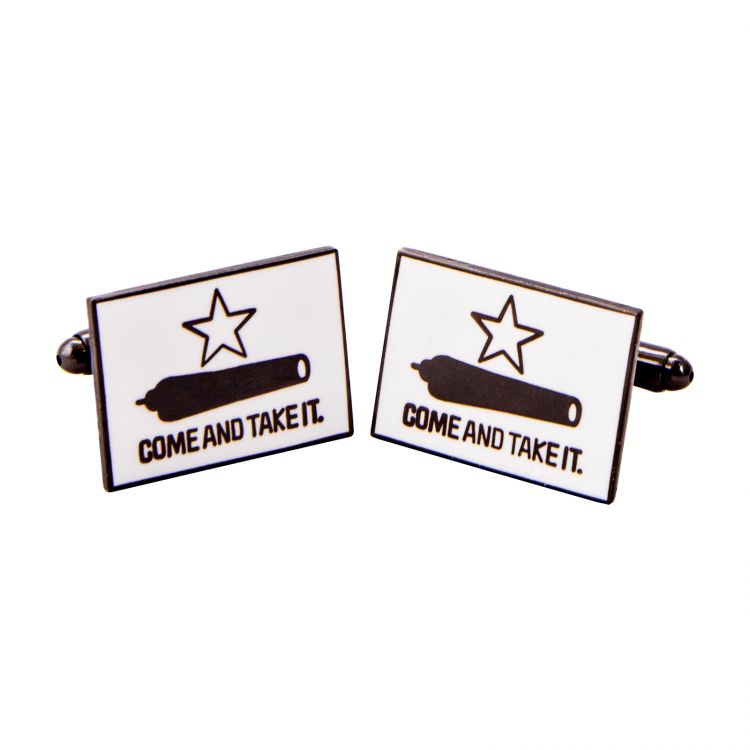 Gonzales Flag Pewter-Tone Cuff Links