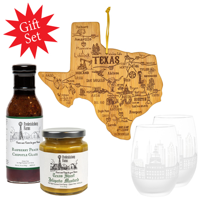 Texas Cheese Board Gift Set