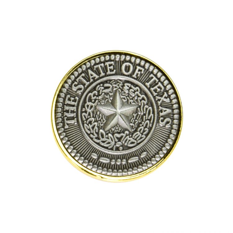 Texas State Seal Gold-Tone Lapel Pin