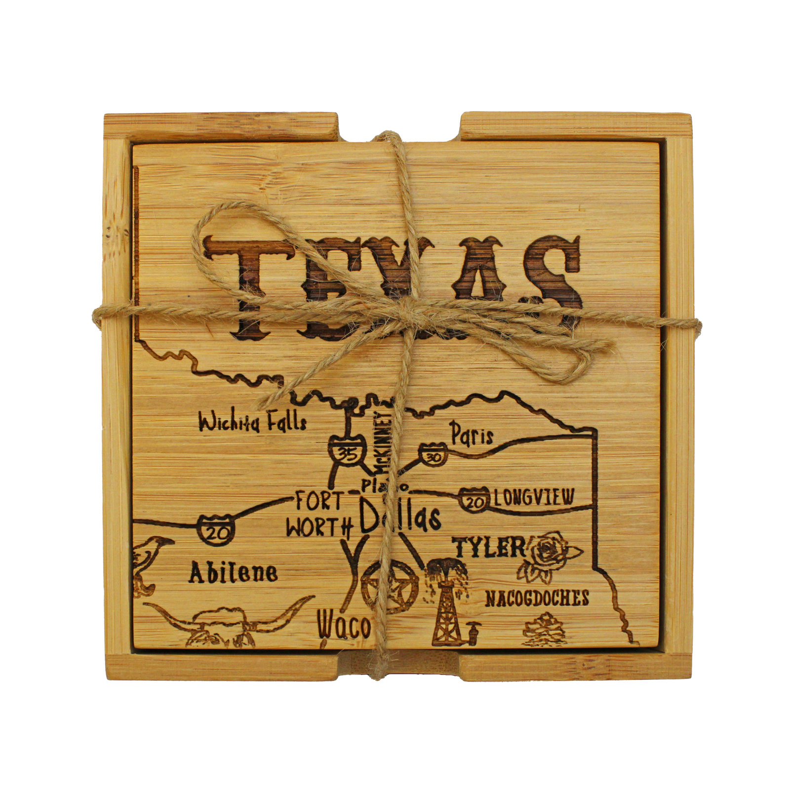 Texas Puzzle Coaster Set
