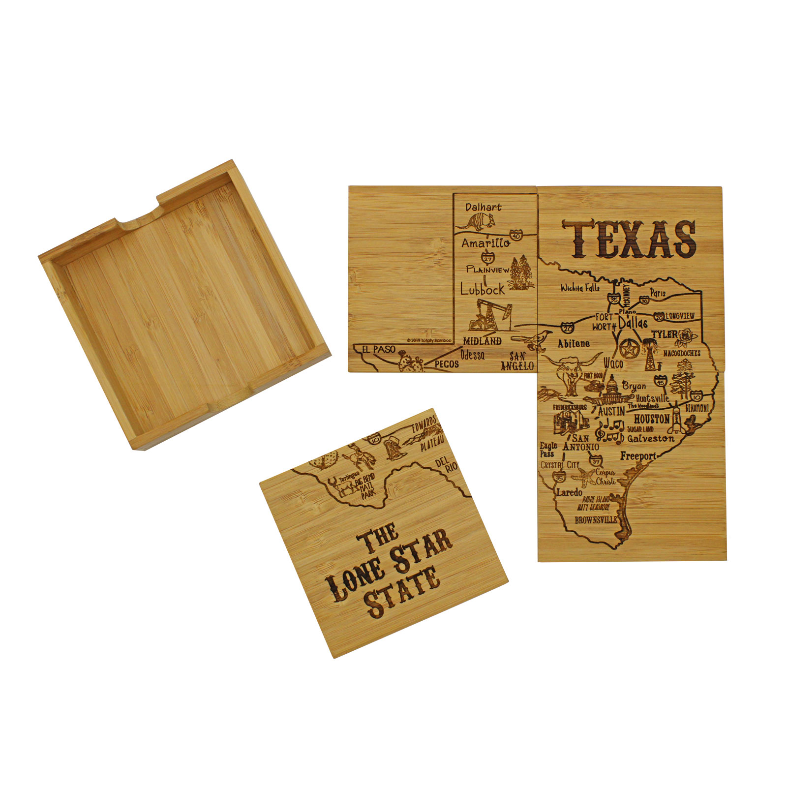 Texas Puzzle Coaster Set