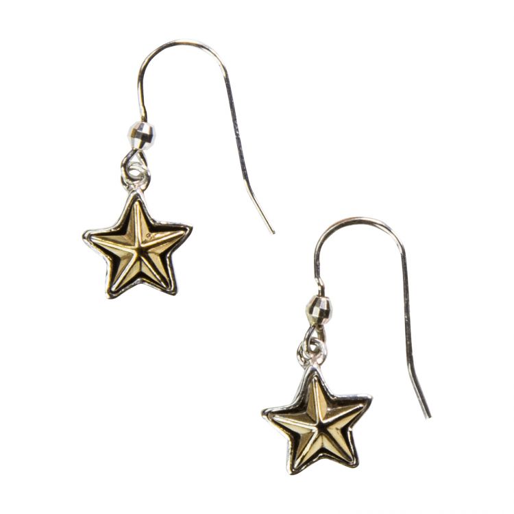 Texas Star Sterling Silver Earrings