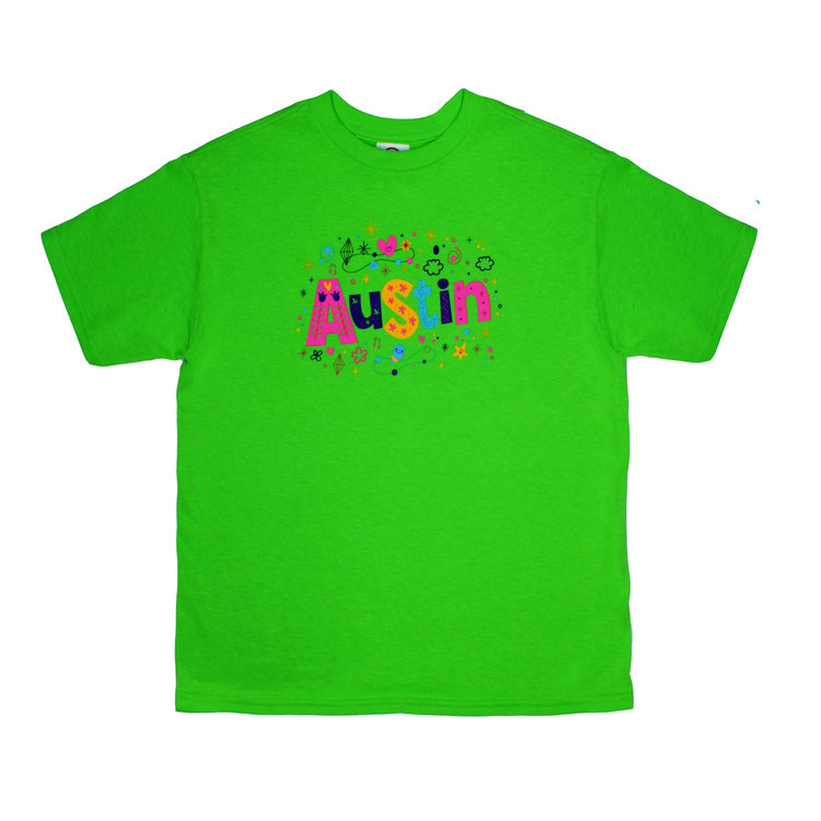 Happy Austin Green Youth T-Shirt