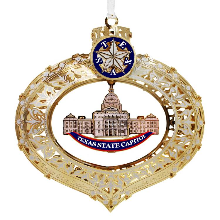 Texas Capitol Charm Ornament