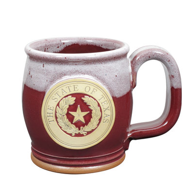 Texas State Seal Stoneware Mug - Mulberry Blush