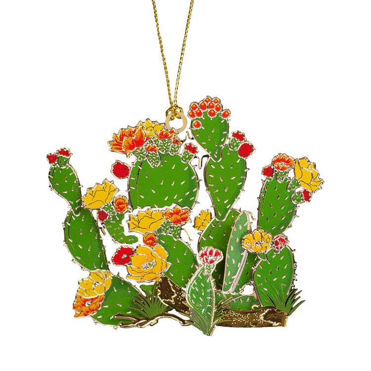 Prickly Pear Cactus Wildflower Ornament