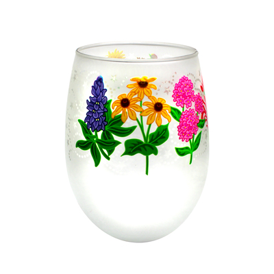 Wildflower Stemless Wine Glass