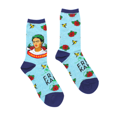 Viva la Frida Womens Socks - Blue