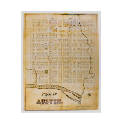 1839 Austin Map Poster