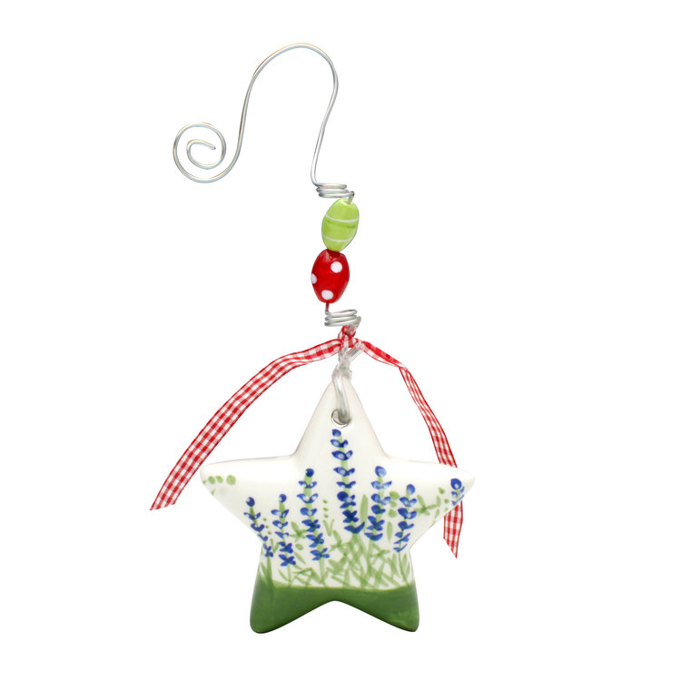 Bluebonnet Star Puff Ornament