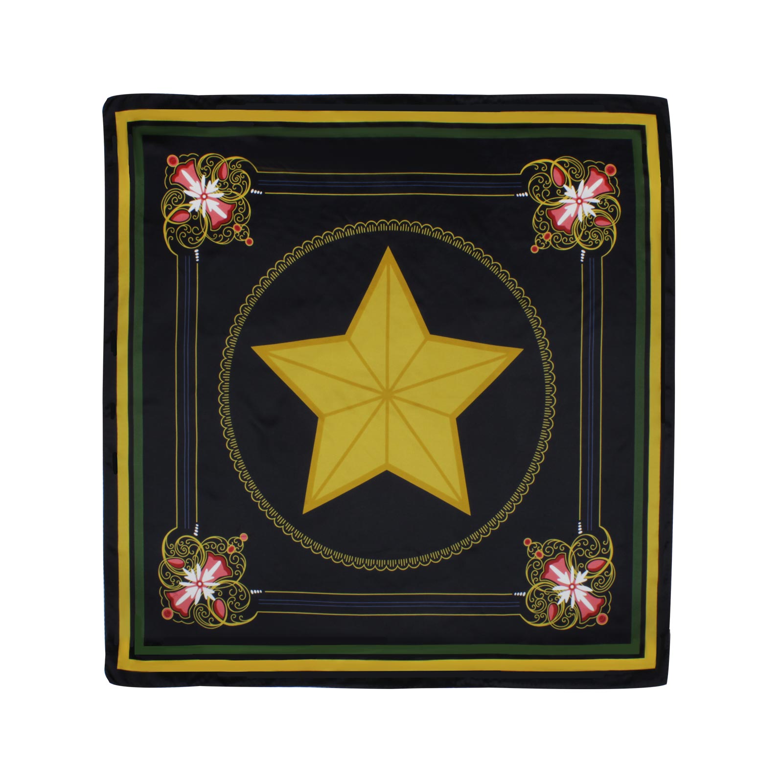箱付　APPLETREES  Silk Supporter Scarf Silk scarf 140 * 140 Green - A P P L E T R E E S