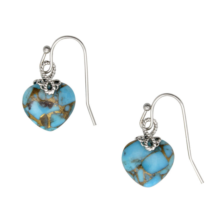 Turquoise Heart Earrings