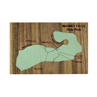 McKinney Falls Wooden Map