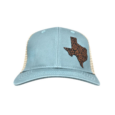 Texas Floral Print Patch Ponytail Cap