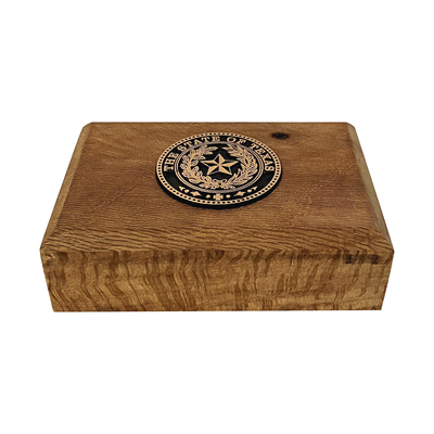 Texas State Seal  Medallion Capitol Wood  Paperweight