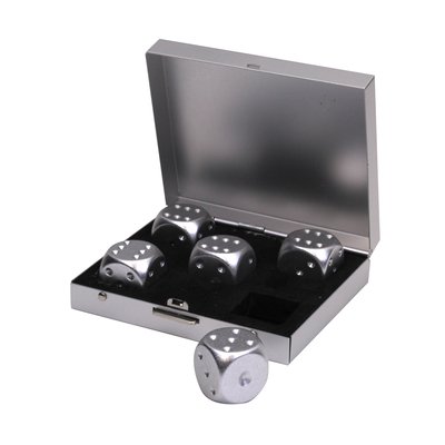 Brushed Metal Dice Set