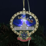 Santa Ornament Lighted in Texas