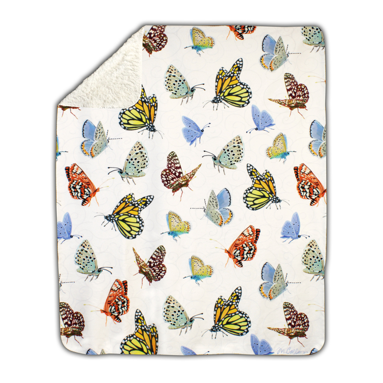 Butterflies  Fleece Throw