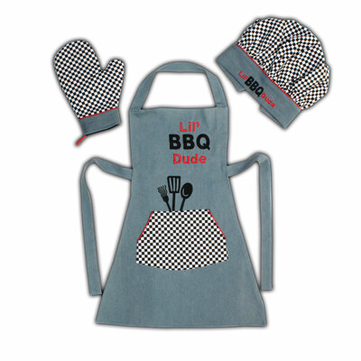 Lil' BBQ Dude Child Apron Set