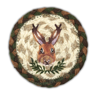 Jackalope Braided Coaster