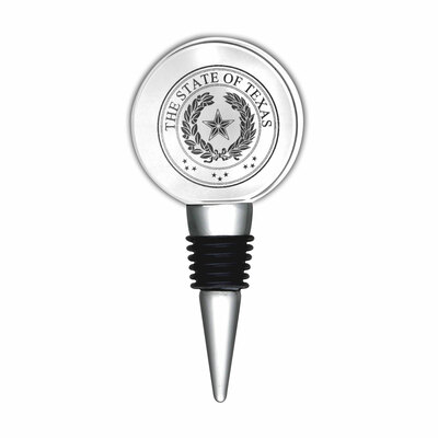 Texas State Seal Glass Bottle Stopper