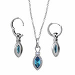 Blue Stone Starlight Jewelry Set (Side and Clasp)