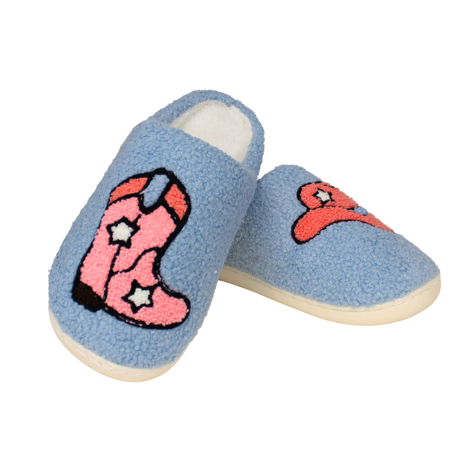 Toms Rodeo Slippers Review - Smiley Face Cowgirl Slippers Fluffy Slides ...