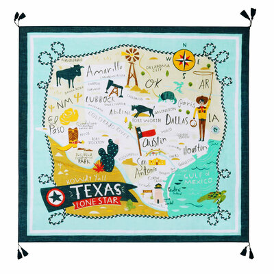 Greetings From Texas Square Scarf