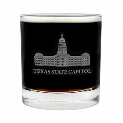 Capitol Etched Whiskey Glass