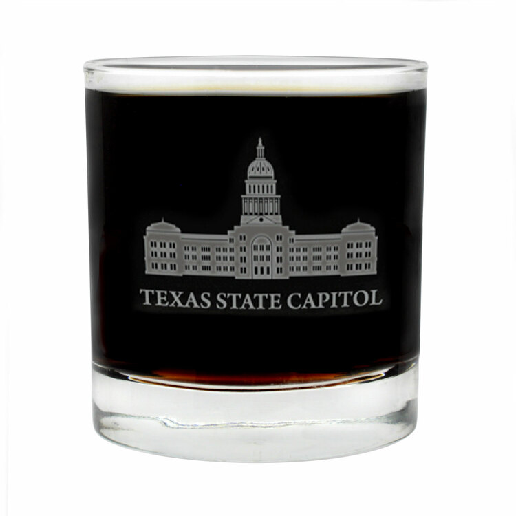 Capitol Etched Whiskey Glass