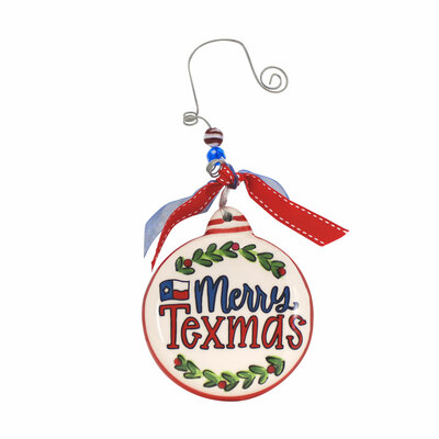 Texas Flag Puff Ornament