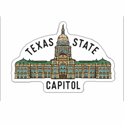 Texas Capitol Vinyl Sticker