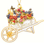 Texas Wildflowers in a wheelbarrow