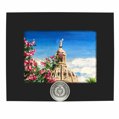 Texas State Seal  Picture Frame - Black- 5x7 Horizontal