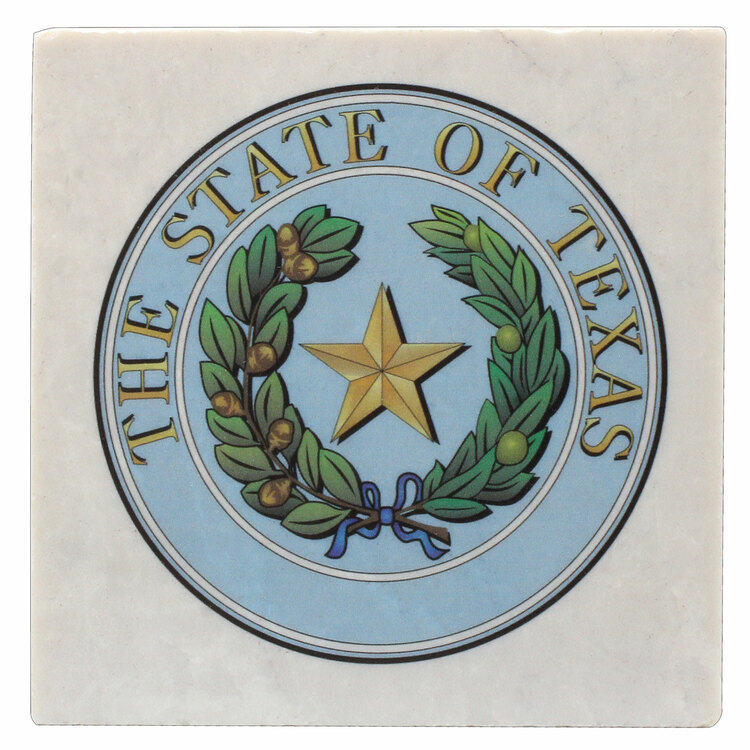  Great Seal of the State of Texas Marble Coaster