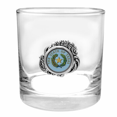 Great Seal of the State of Texas Medallion Bourbon Glass