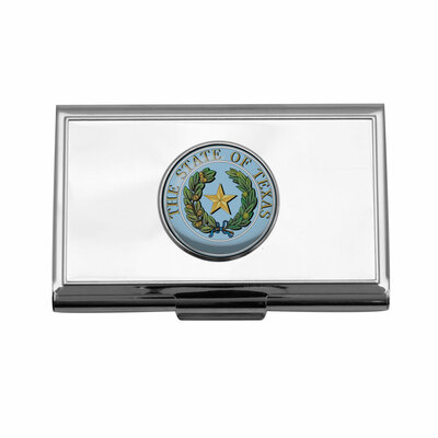  Great Seal of the State of Texas Metal Business Card Case