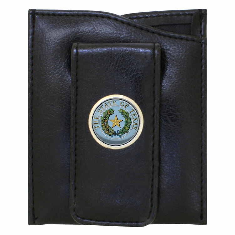  Great Seal of the State of Texas Medallion Money Clip Wallet